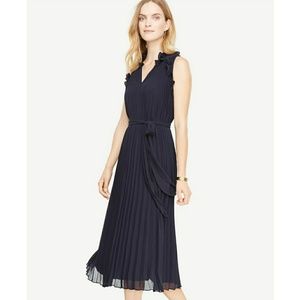 Ann taylor Petite Pleated Flutter Dress